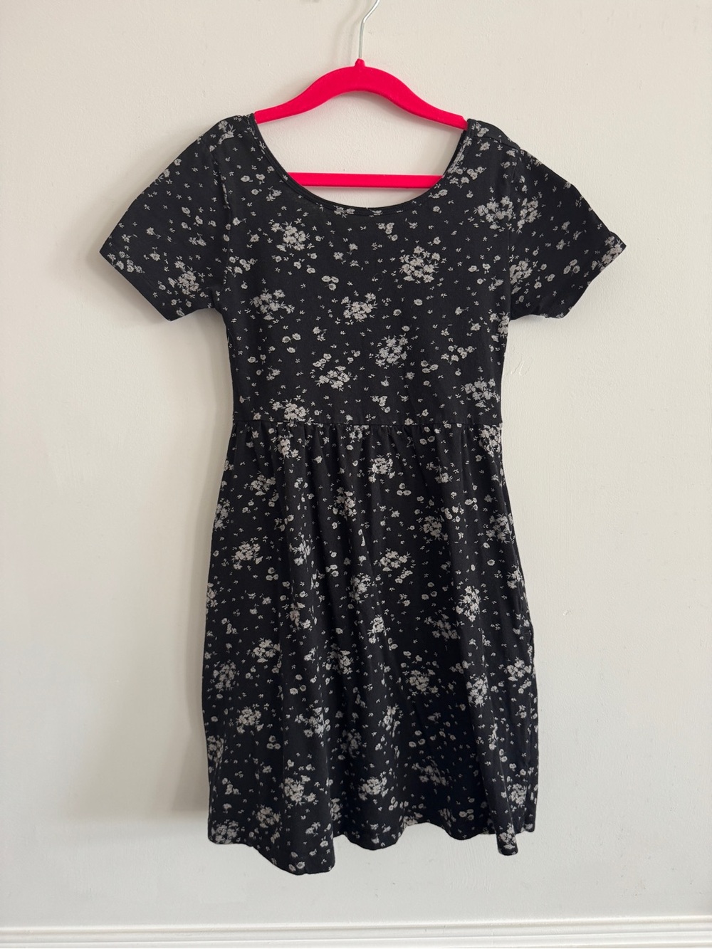 Old Navy Black and White Floral Kids Dress